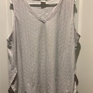 Old Navy Lace Detail Tank Top - Light Gray